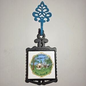 Rare Vintage Roosevelt's Little White House Souvenir Tile Plate Wall Deco